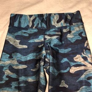Blue camo Terez x Soulcycle leggings